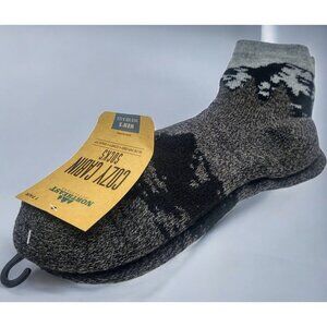 Northeast Outfitters Mens Cozy Cabin On The Range Socks Black Large 8/12 NEW